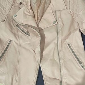Shirt cropped jacket, blush color , medium